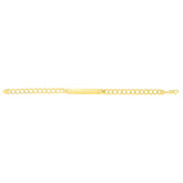 14K Gold 6.7Mm Polished Curb Id Bracelet